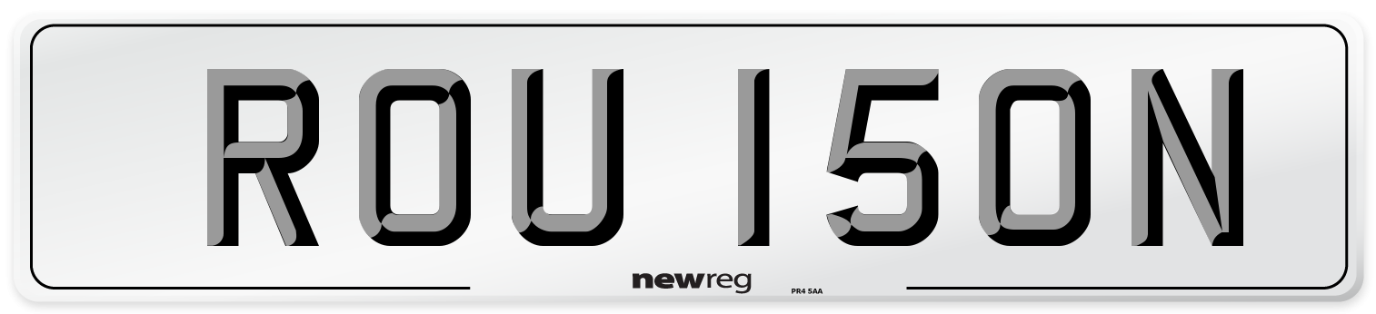 ROU 150N Number Plate from New Reg
